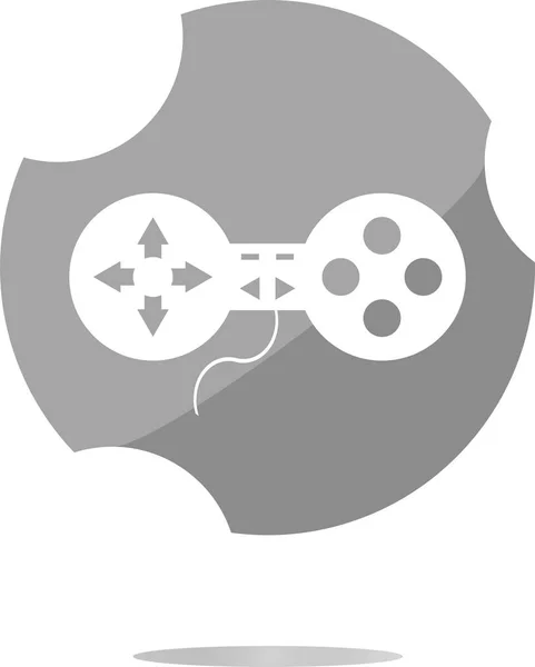 Веб- значок ігрового контролера, кнопка ізольована на білому — стокове фото