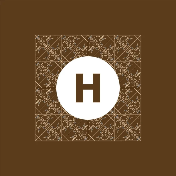 Einfache und anmutige florale Monogramm-Design-Vorlage. elegantes lineares Logo-Design — Stockfoto
