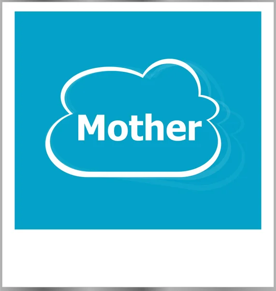母亲词的经营理念，相框上白色孤立 — 图库照片
