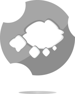 soyut bulut ağ simgesi, beyaz üzerine izole edilmiş düğme