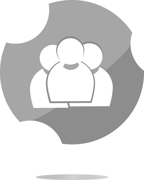 Homem de negócios silhueta definir ícone web app botão — Fotografia de Stock