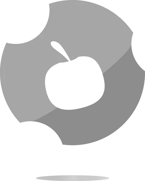 Apple icon on round button collection original button — Stock Photo, Image