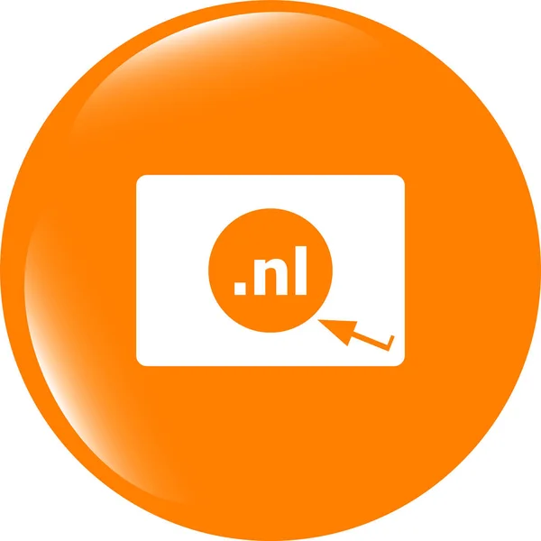 Значок домена NL. Символ домена верхнего уровня — стоковое фото
