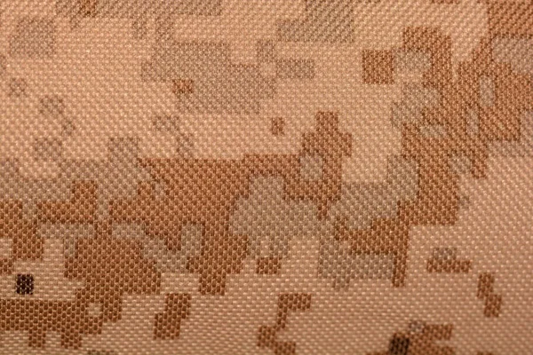 Texture di tessuto con un mimetismo dipinto nei colori della palude. Immagine di sfondo dell'esercito. Modello tessile di tessuto militare mimetico — Foto Stock