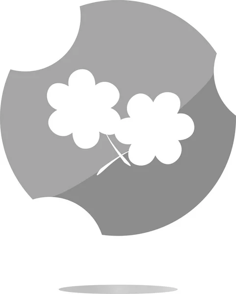 Flower app web glossy pictogram knop. Vlak bord geïsoleerd op witte achtergrond — Stockfoto