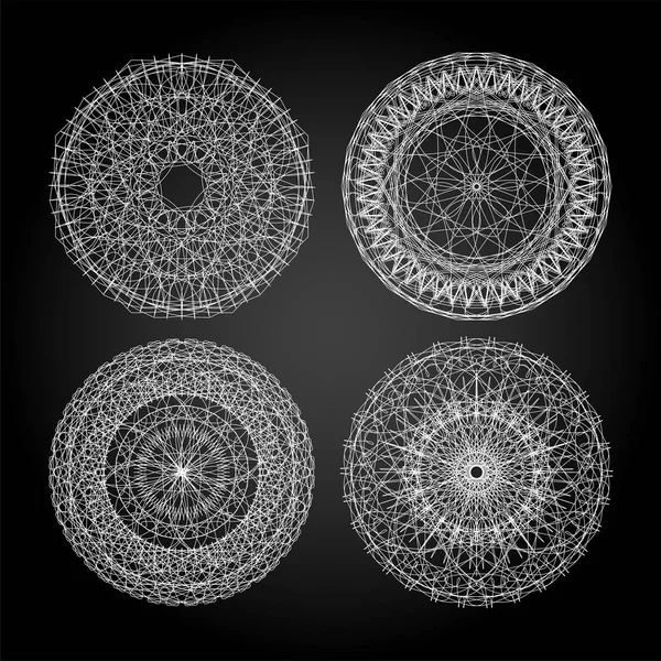 Mandala pro malování. Kruh Ornament. Designový prvek. Vyrývaný — Stock fotografie