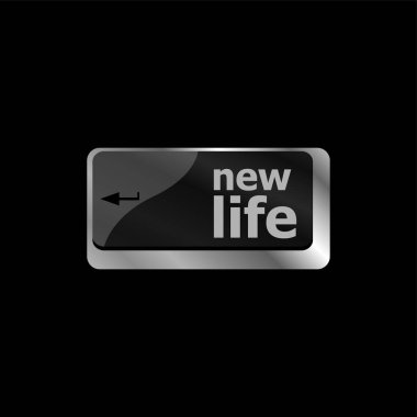 yeni yaşam sözcükleri içeren bilgisayar klavyesi tuşları