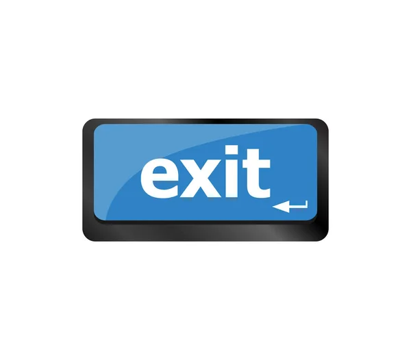 Computer keyboard keys with exit on enter button — Stock Photo, Image