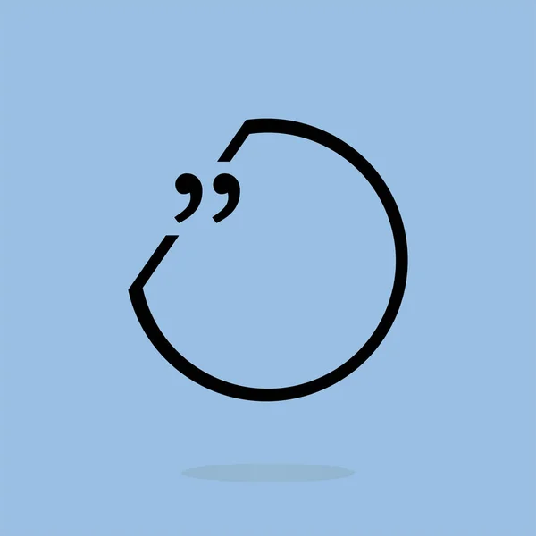 Cita Mark Speech Bubble. Citar icono de signo. Fondo abstracto. —  Fotos de Stock