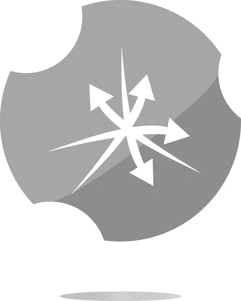 Ok simgesi web düğmesi. Beyaz arkaplanda izole edilmiş moda düz biçim işareti — Stok fotoğraf