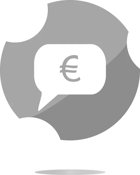 Web-Icon in der Cloud mit Euro-Eurogeld-Zeichen — Stockfoto