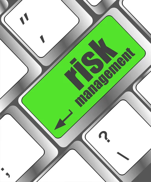 Keyboard with risk management button, internet concept — Stock Photo, Image