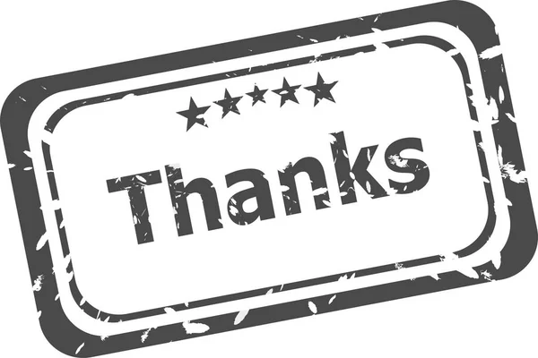 Stylized stamp showing the term thanks. All on white background — Stock Photo, Image