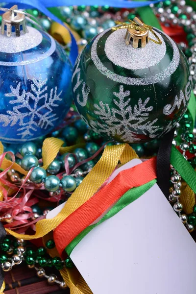 Renkli Noel Baloları koleksiyonu arka plan olarak kullanışlı — Stok fotoğraf
