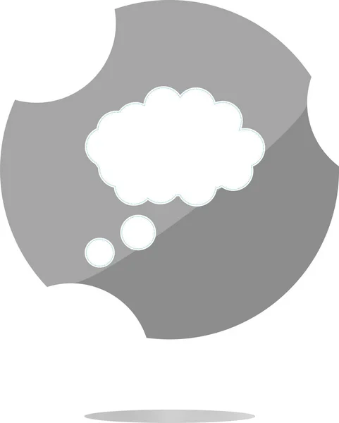 Abstracte cloud web icoon knop. Trendy vlakke stijl bord geïsoleerd op witte achtergrond — Stockfoto