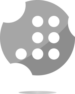 web düğmesini (simge) boş beyaz soyut daireler üzerinde beyaz izole