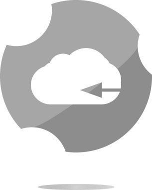 Bulut simgesinden yükle. Gönderme düğmesi. Sembol yükle