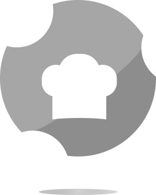 Şef şapka simgesi. Aşçılık sembolü. Aşçı şapkası