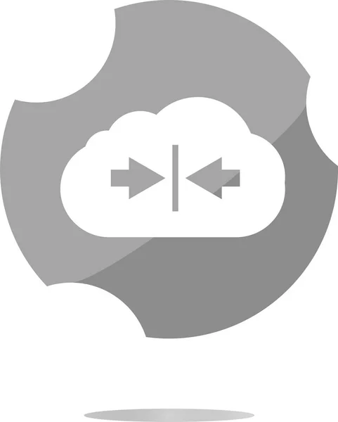 Abstract wolkenpictogram. Uploadknop. Laadsymbool. Ronde knop — Stockfoto