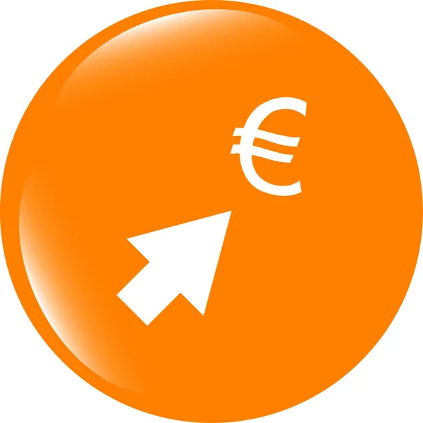 通貨交換アイコン、矢印付きユーロマネーサイン — ストック写真