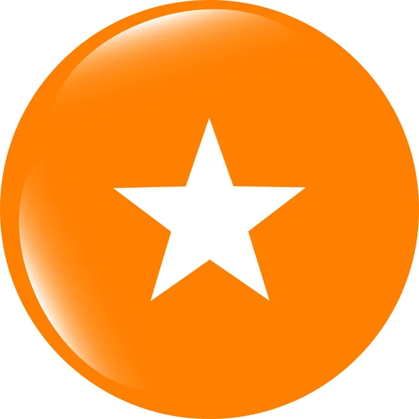 Gwiazda na ikonie internetowej, przycisk internetowy izolowany na białym tle — Zdjęcie stockowe