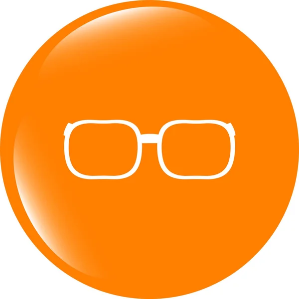 Gözlük simgesi. Gözlük çerçevesi sembolü. Ağ parlatma düğmesi — Stok fotoğraf