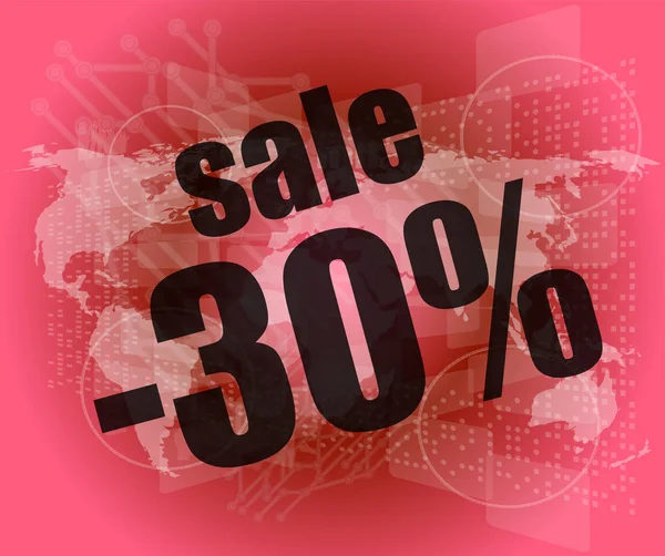 sale percentage on business digital touch screen