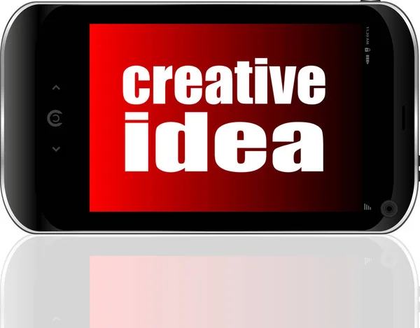Bildungskonzept Smartphone Mit Text Kreativer Idee Auf Dem Display — Stockfoto
