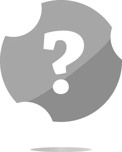 Ikona Znaku Zapytania Web Button Płaski Znak Białym Tle — Zdjęcie stockowe