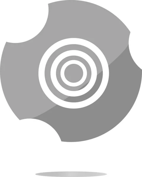 Ikona Znaku Celu Symbol Wskaźnika Nowoczesny Przycisk Strony Interfejsu — Zdjęcie stockowe