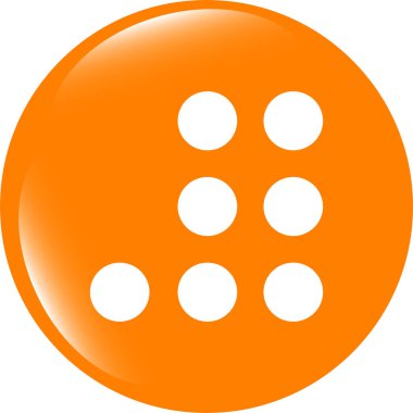 web düğmesini (simge) boş beyaz soyut daireler üzerinde beyaz izole