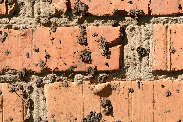 Red Old Worn Brick Wall Texture Background Vintage Effect — Stock Photo, Image