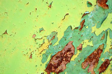 Yaşlanmış bakır yeşil grunge duvar dokusu arkaplanı