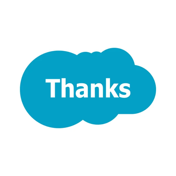 Köszönet Beszéd Buborék Matricaként Kék Címke Szöveggel Köszönöm Koncepció — Stock Fotó