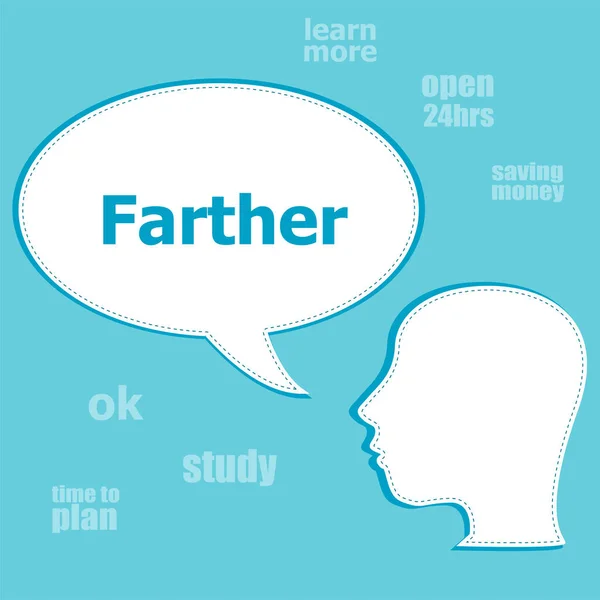 Text Father Social Concept Silhouette Head Speech Bubble — Stock Photo, Image