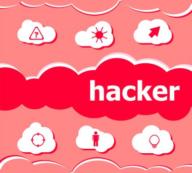 Dijital arkaplanda Hacker yazıyor. Gizlilik kavramı