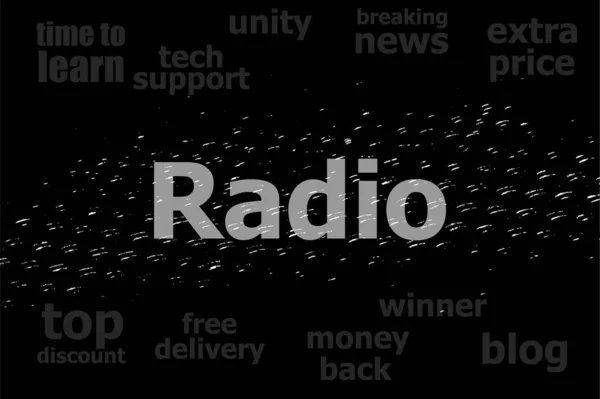 Text Radio Business Concept Black White Abstract Background — Stock Photo, Image