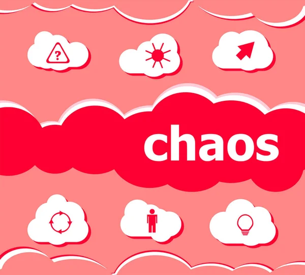 Text Chaos Digital Background Social Concept — Stock Photo, Image