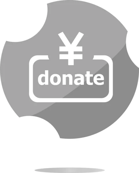 Пожертвувати Значком Грошовий Символ Веб Іконка Ізольована Білому — стокове фото