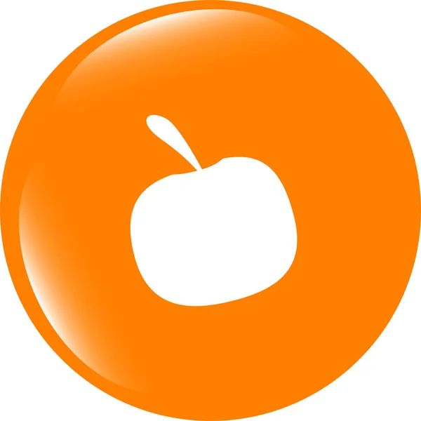 Apple Ikona Okrągłym Przycisku Kolekcji Oryginalny Przycisk — Zdjęcie stockowe