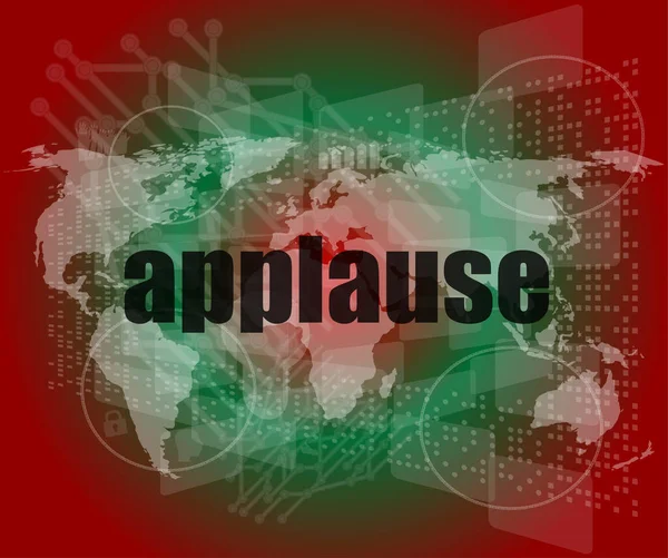 Business Concept Applause Words Digital Screen — Stock Photo, Image