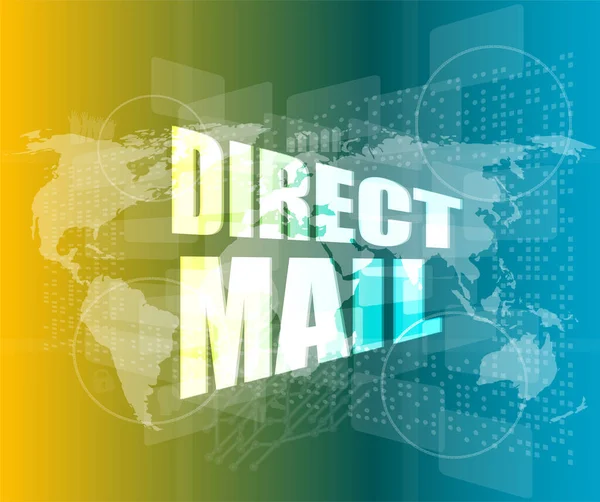 Palabra Correo Directo Pantalla Táctil Digital — Foto de Stock