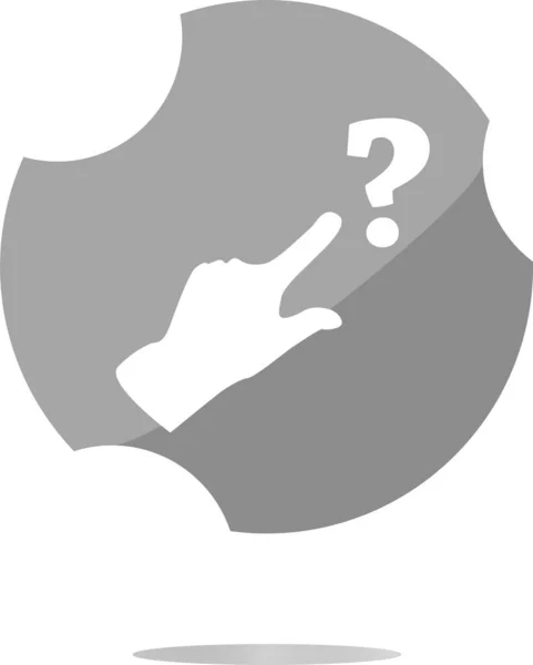 Знак Вопроса Знак Иконки Людской Рукой Символ Помощи Знак Кнопки — стоковое фото
