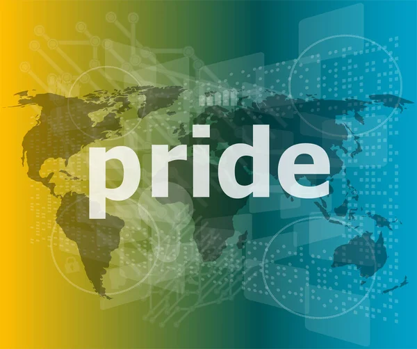 Word Pride Business Digital Touch Screen — Stock Photo, Image