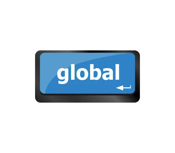 Bouton Global Sur Clavier Concept Entreprise — Photo