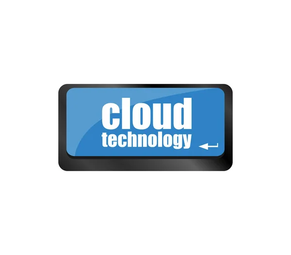 Connectez Vous Concept Cloud Sur Bouton Touche Clavier Technologie Cloud — Photo