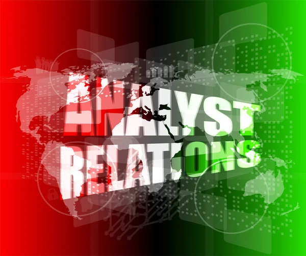 Analyst Relations Words Business Digital Screen — Stock Photo, Image