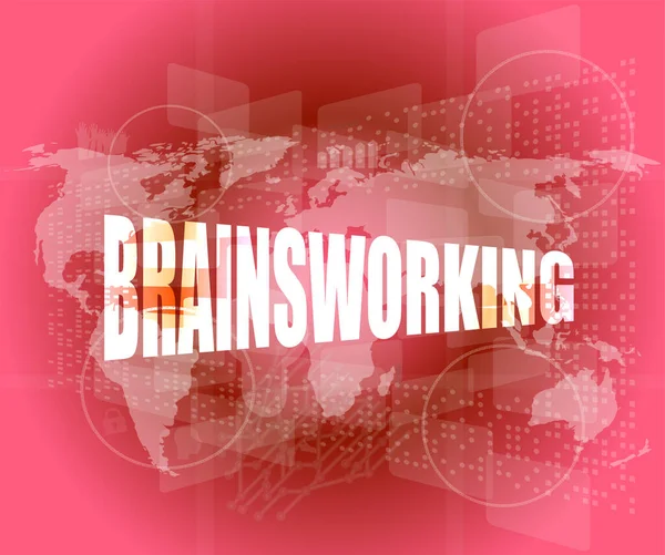 Sana Brainsworking Kosketusnäytön Tekniikka Tausta — kuvapankkivalokuva
