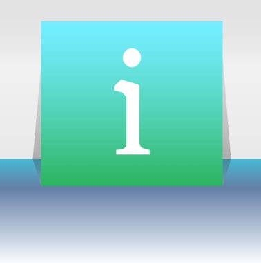 Bilgi logosu tasarım şablonu elementleri. Bilgi balonu işaret simgesi. I harfi web düğmesi sembol tasarımı