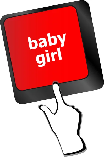 Toetsenbord Toetsenbord Knop Baby Meisje — Stockfoto